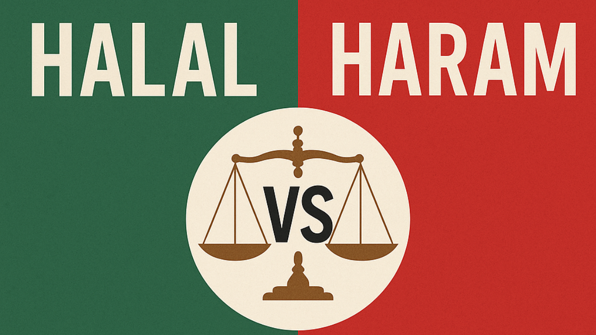 Halal vs Haram concept showing permissible and forbidden in Islam