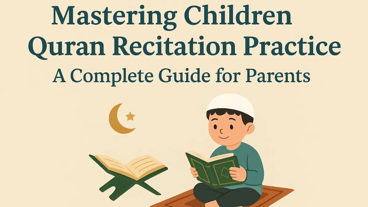Children Quran Recitation Practice with a teacher at home